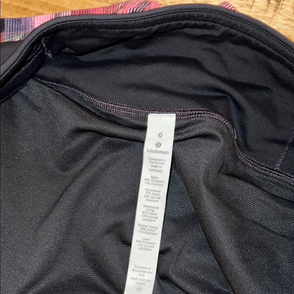 Lululemon Athletica Pink and Black Athletic Shorts